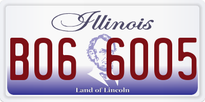 IL license plate B066005