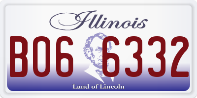 IL license plate B066332