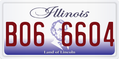 IL license plate B066604