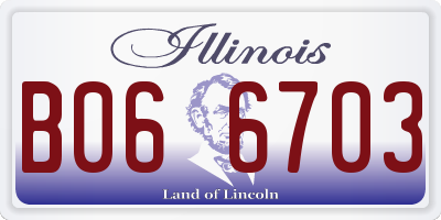 IL license plate B066703