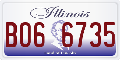 IL license plate B066735