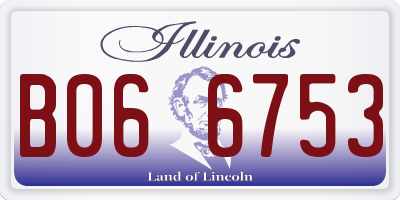 IL license plate B066753
