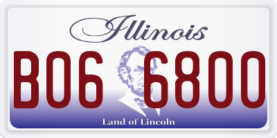 IL license plate B066800