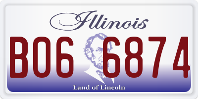 IL license plate B066874