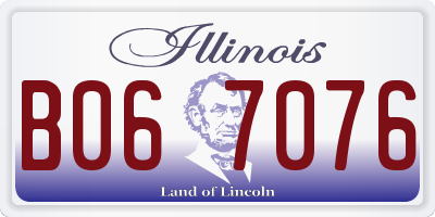 IL license plate B067076