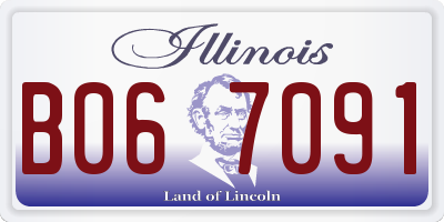 IL license plate B067091