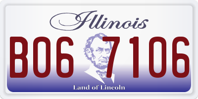 IL license plate B067106