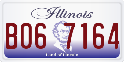 IL license plate B067164