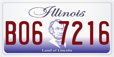 IL license plate B067216