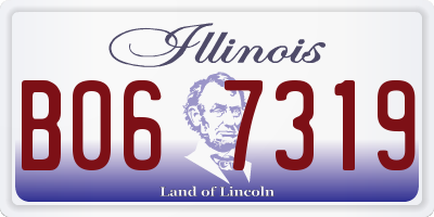 IL license plate B067319