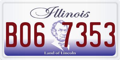 IL license plate B067353
