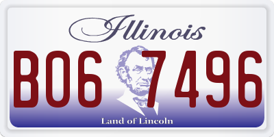 IL license plate B067496