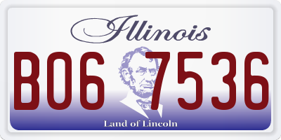 IL license plate B067536