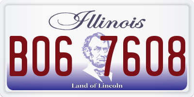 IL license plate B067608