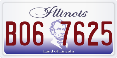 IL license plate B067625