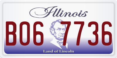IL license plate B067736