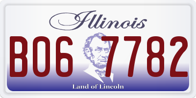 IL license plate B067782