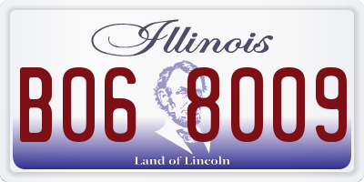 IL license plate B068009