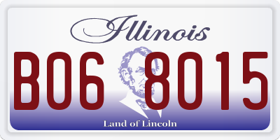 IL license plate B068015