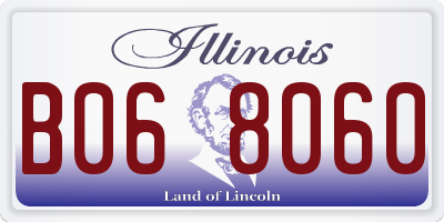 IL license plate B068060