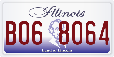 IL license plate B068064