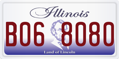 IL license plate B068080