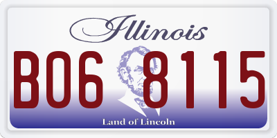 IL license plate B068115