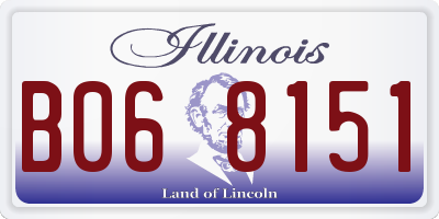 IL license plate B068151