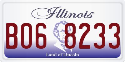 IL license plate B068233