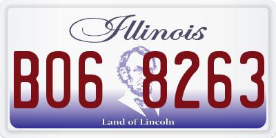 IL license plate B068263