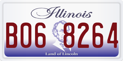 IL license plate B068264