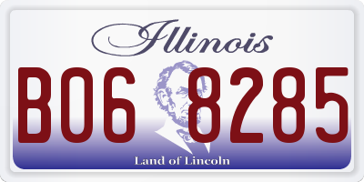 IL license plate B068285