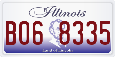 IL license plate B068335