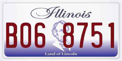 IL license plate B068751