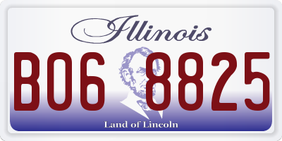 IL license plate B068825