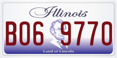 IL license plate B069770