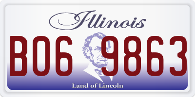 IL license plate B069863