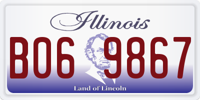 IL license plate B069867