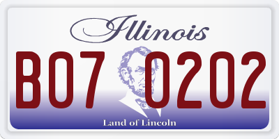IL license plate B070202