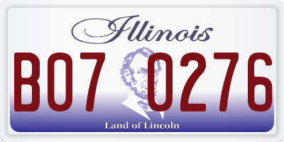IL license plate B070276