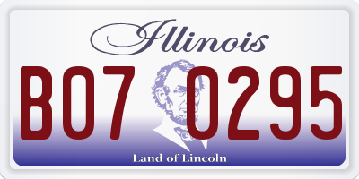 IL license plate B070295