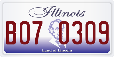 IL license plate B070309