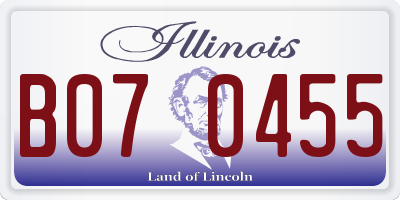 IL license plate B070455