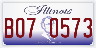 IL license plate B070573