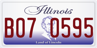 IL license plate B070595