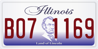IL license plate B071169