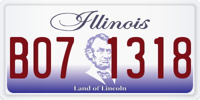 IL license plate B071318