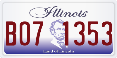 IL license plate B071353
