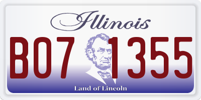 IL license plate B071355