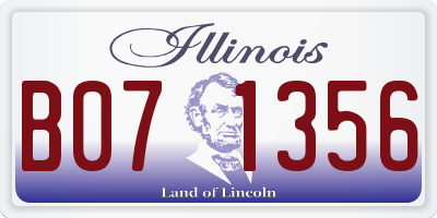 IL license plate B071356